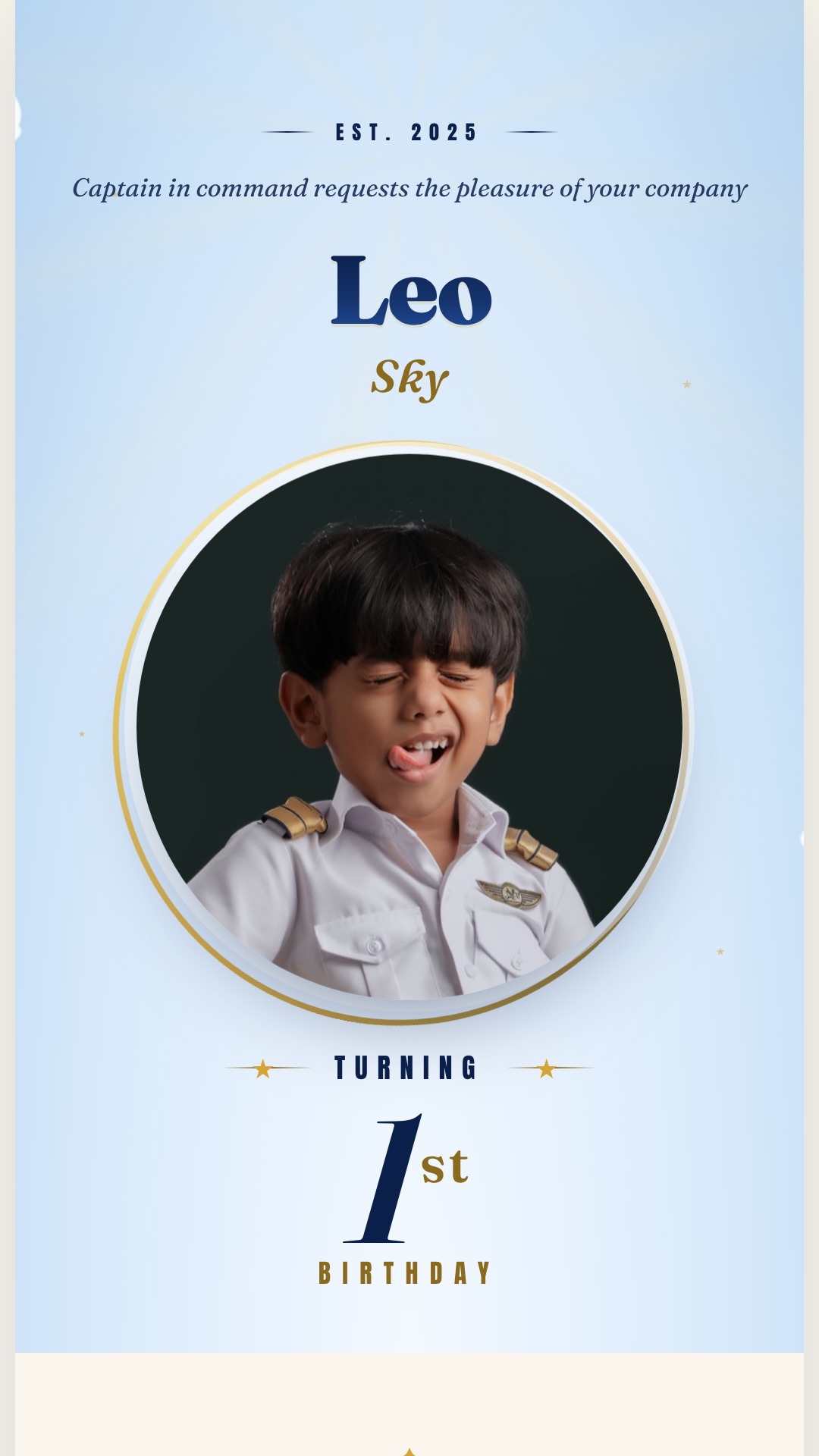 Aviator invitation poster