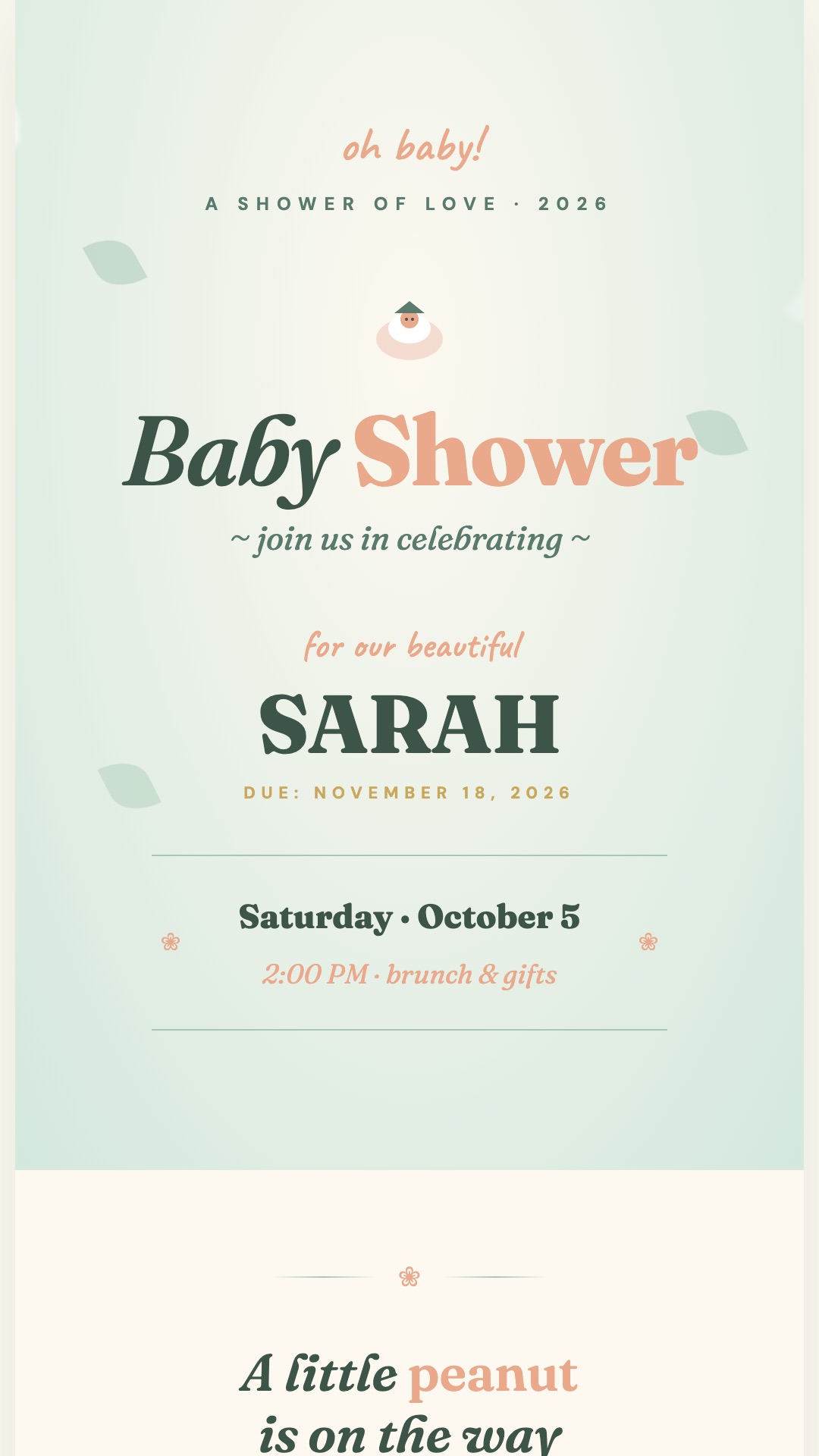 Baby Shower invitation poster