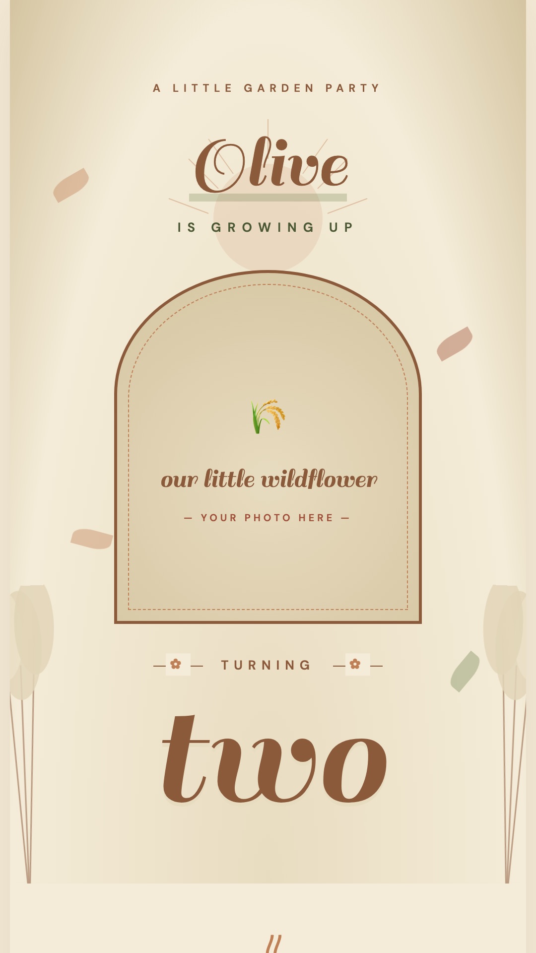 Boho Garden invitation poster
