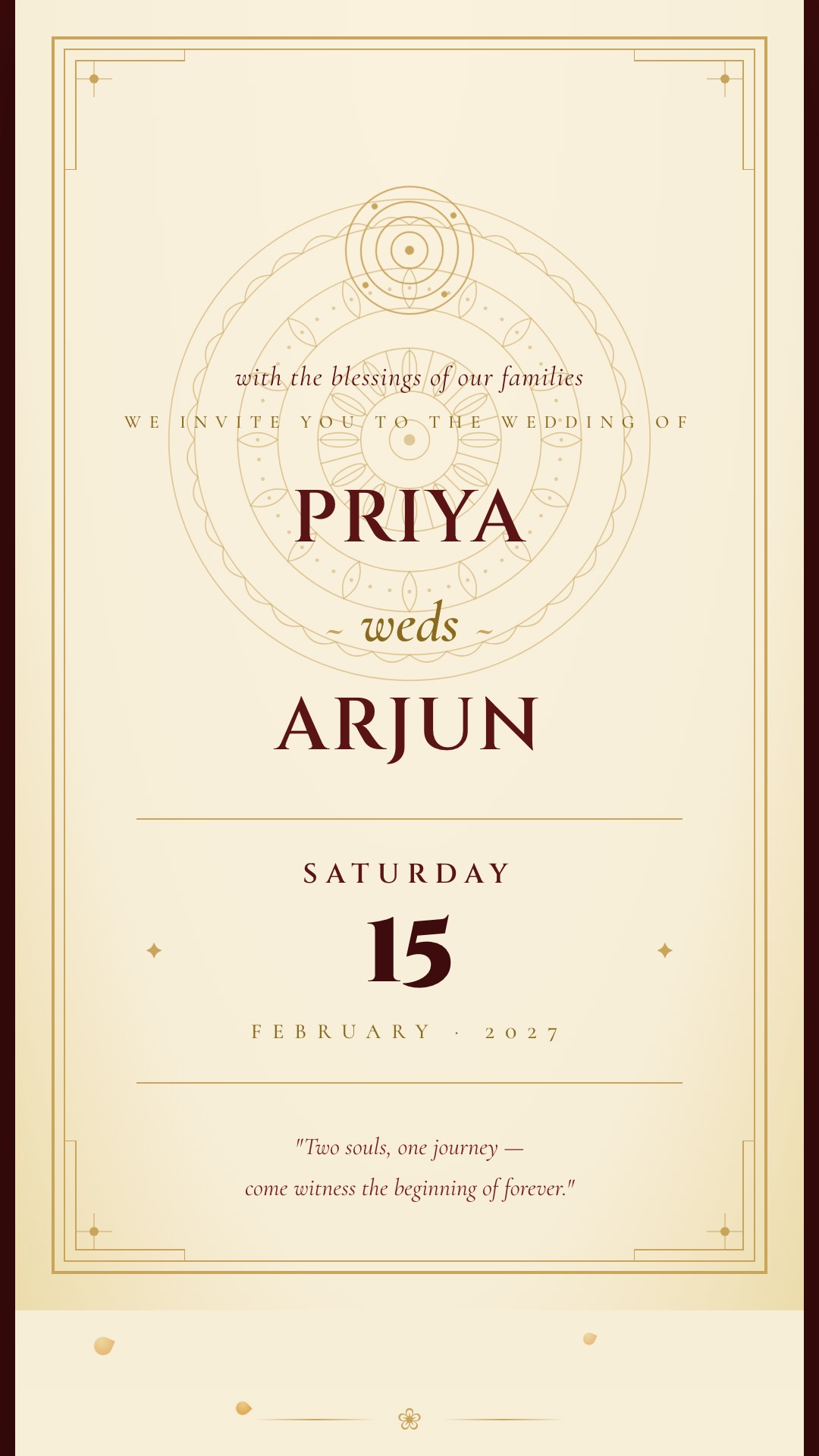 Indian Wedding invitation poster