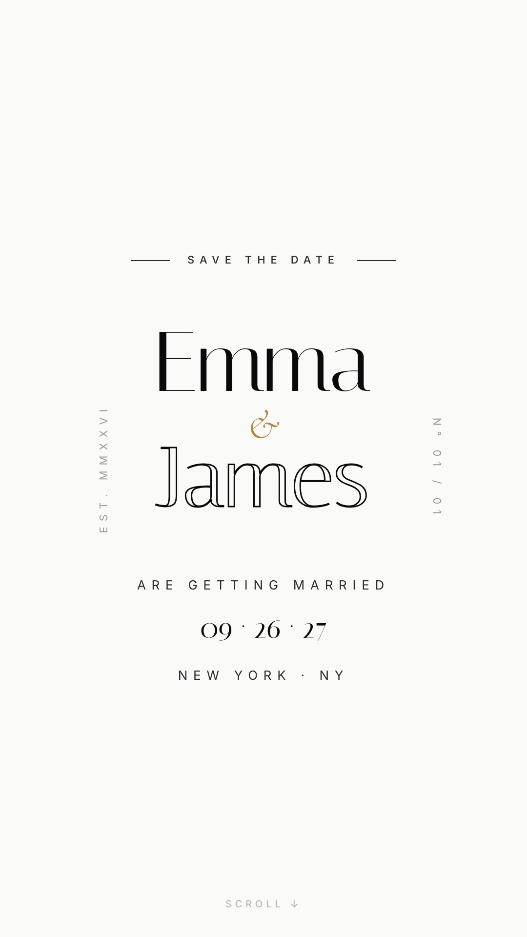 Modern Wedding invitation poster