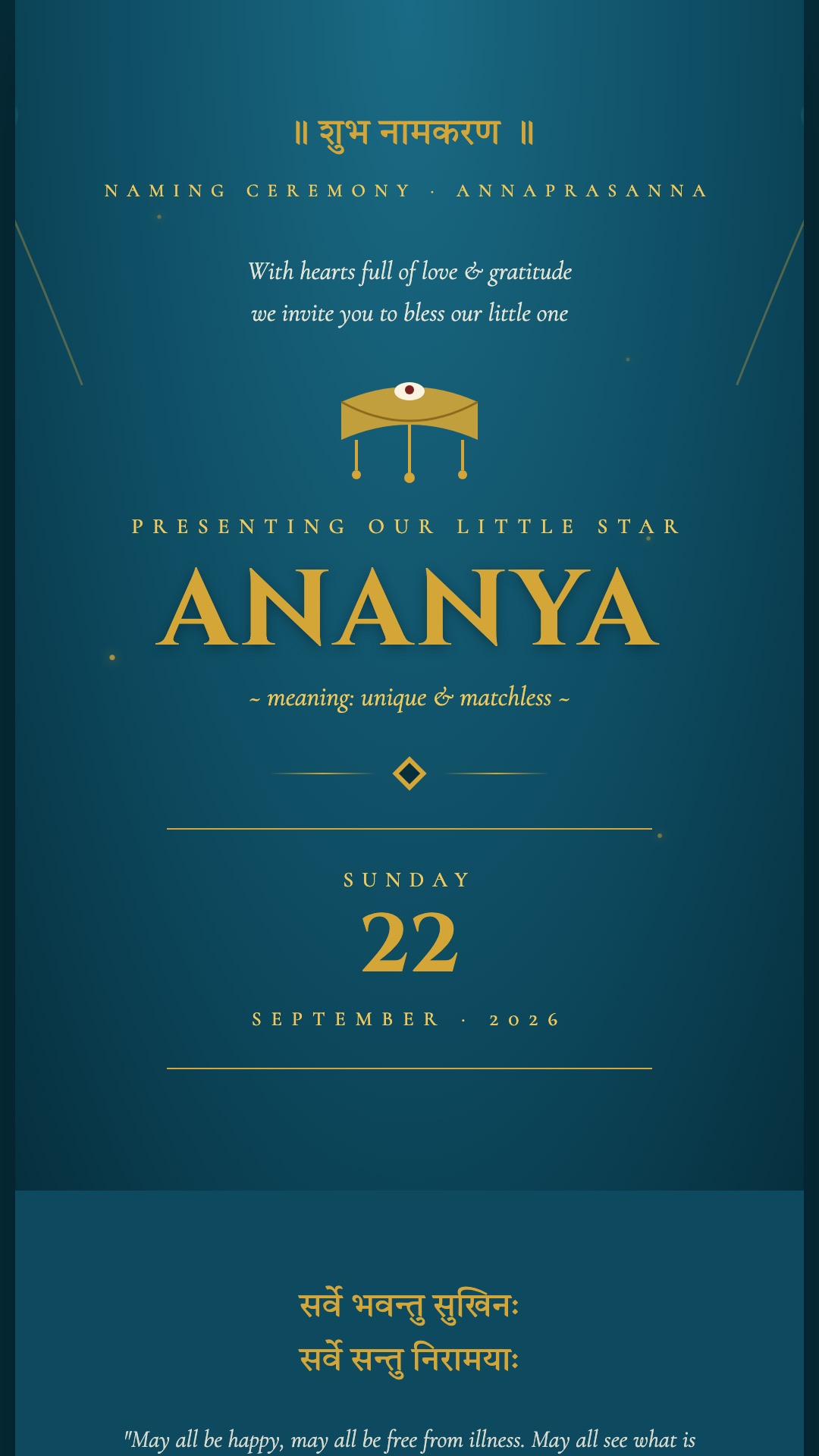 Naming Ceremony invitation poster
