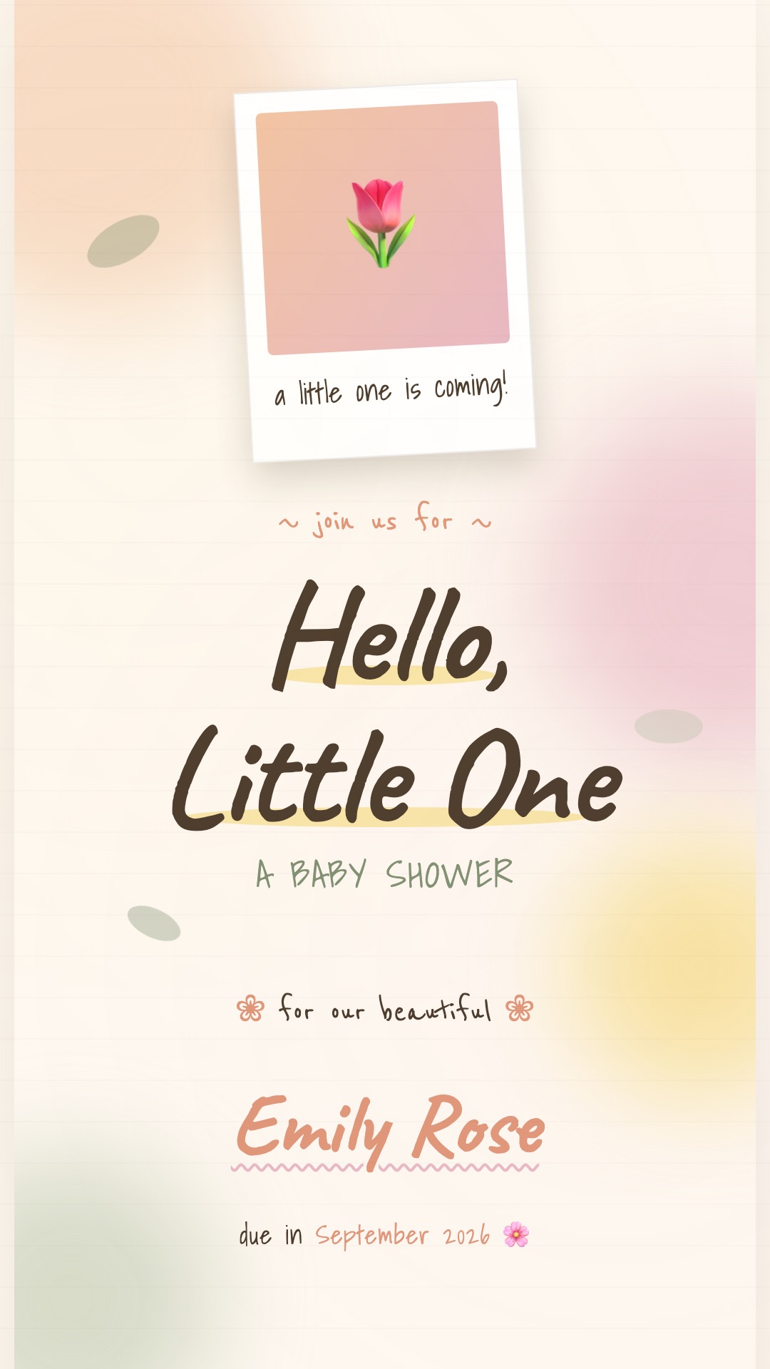 Watercolor Shower invitation poster