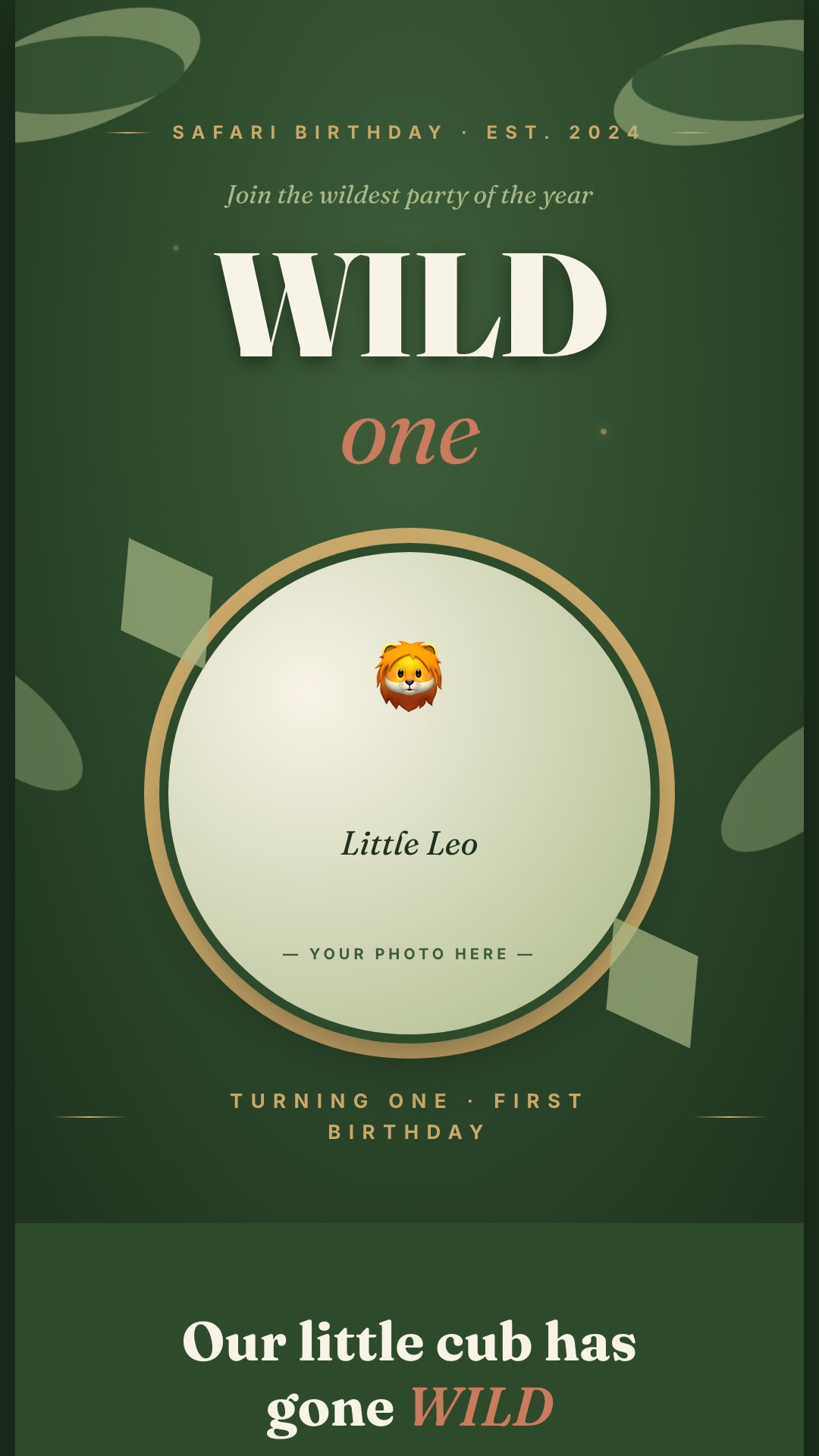 Wild One invitation poster
