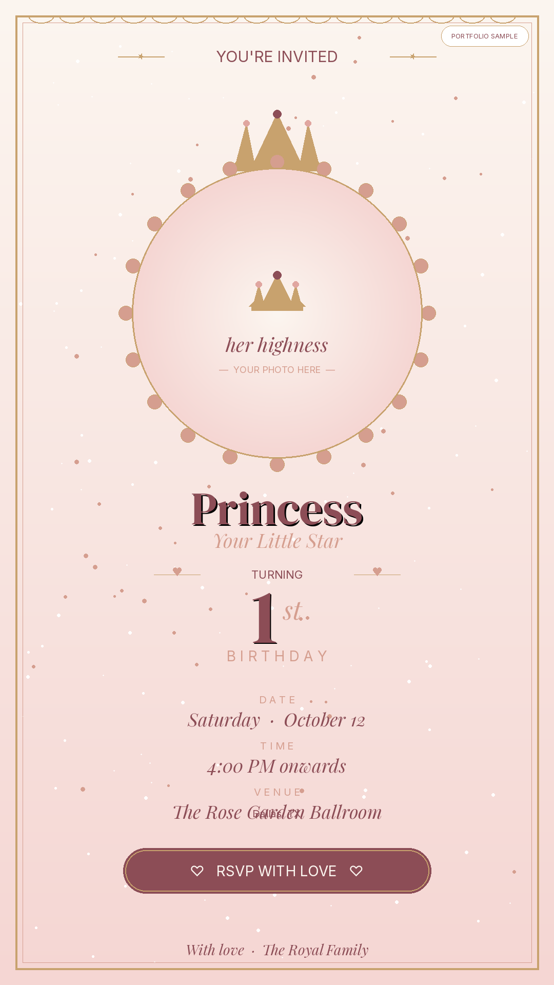 Princess invitation preview